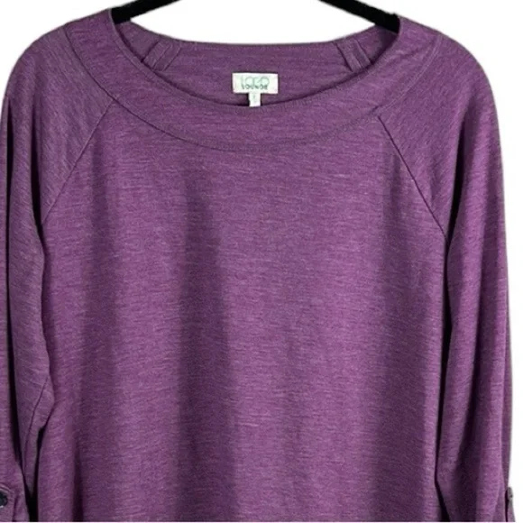 LOGO Lounge Lace Trim Lounge Tunic Top Size M - Picture 3 of 8